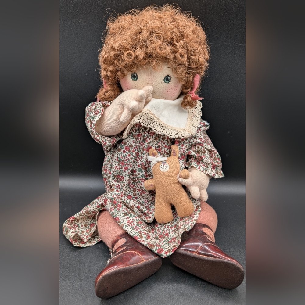 Vintage Jan Shackelford Sneakers 'n Lace #10, OOAK Muslin Doll, 1994